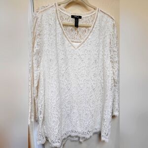 Style &Co cream lace top